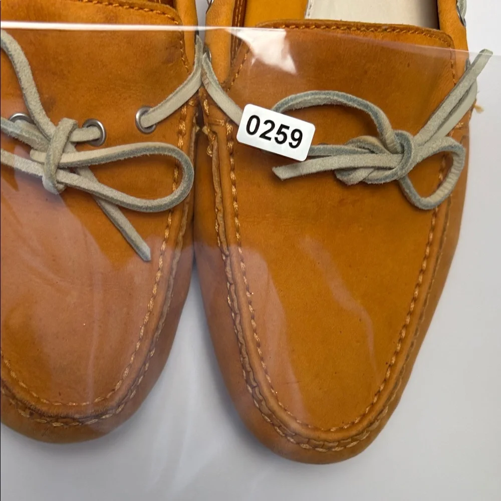 Cole Haan Women’s Sz8m Yellow/Orange Nubuck Leather Suede‎ Loafers #0259